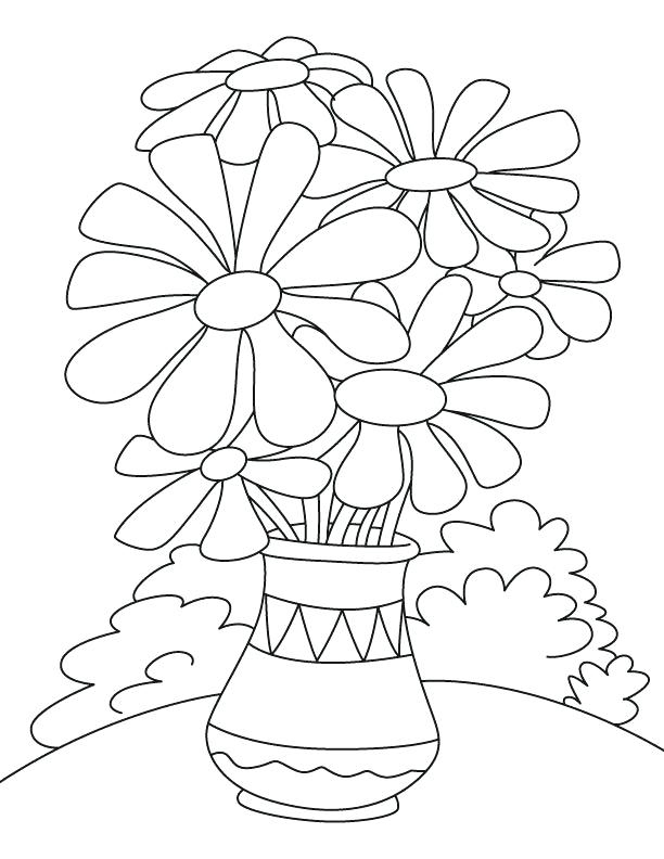 Flower Pot Coloring Pages Best Coloring Pages For Kids