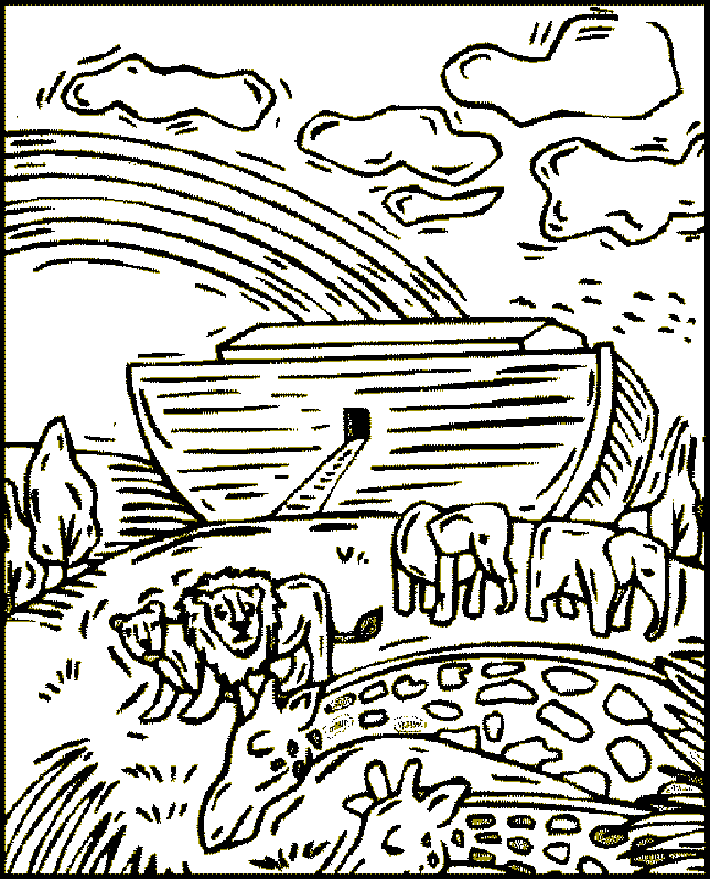 Leaving Noahs Ark Coloring Page