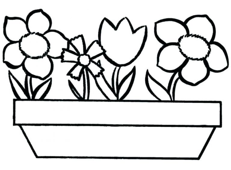 Flower Pot Coloring Pages - Best Coloring Pages For Kids