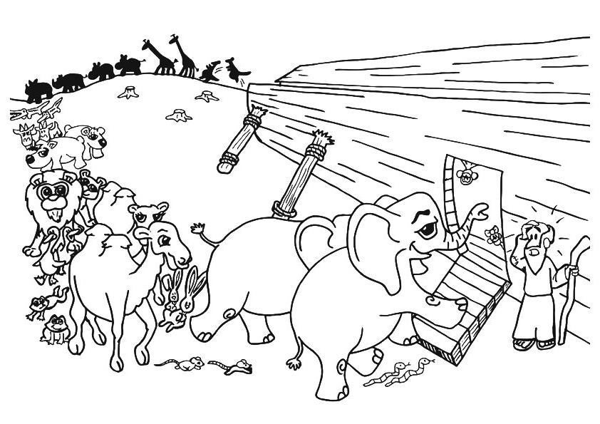 Noahs Ark Animals Coloring Page