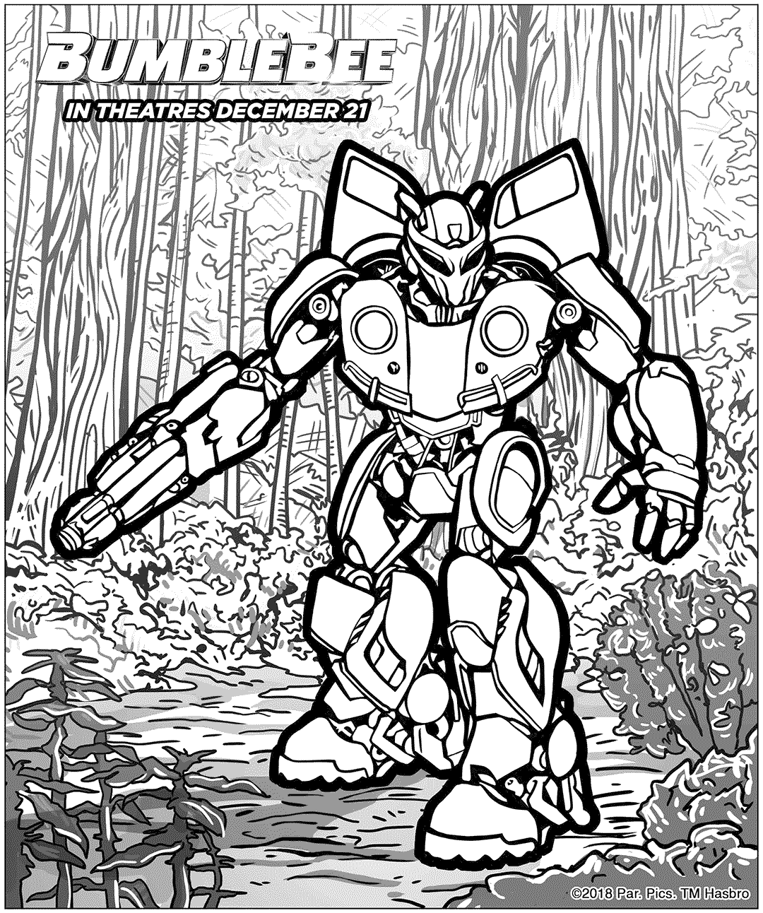 Transformers 4 Bumblebee Coloring Pages