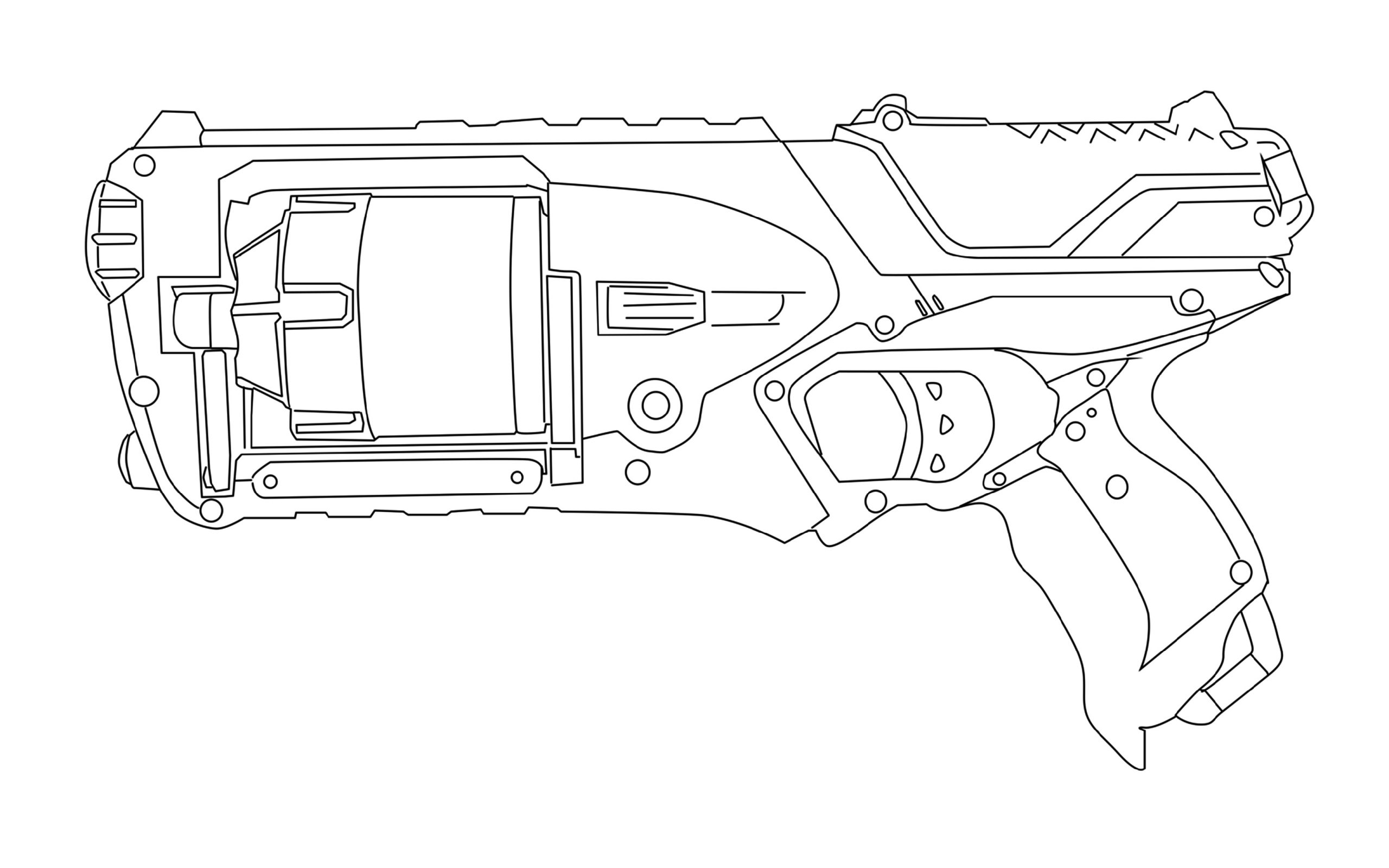 NERF Logo Black and White - Get Coloring Pages
