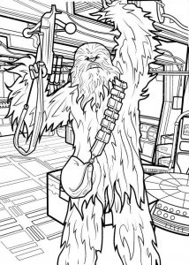 lego chewbacca coloring page