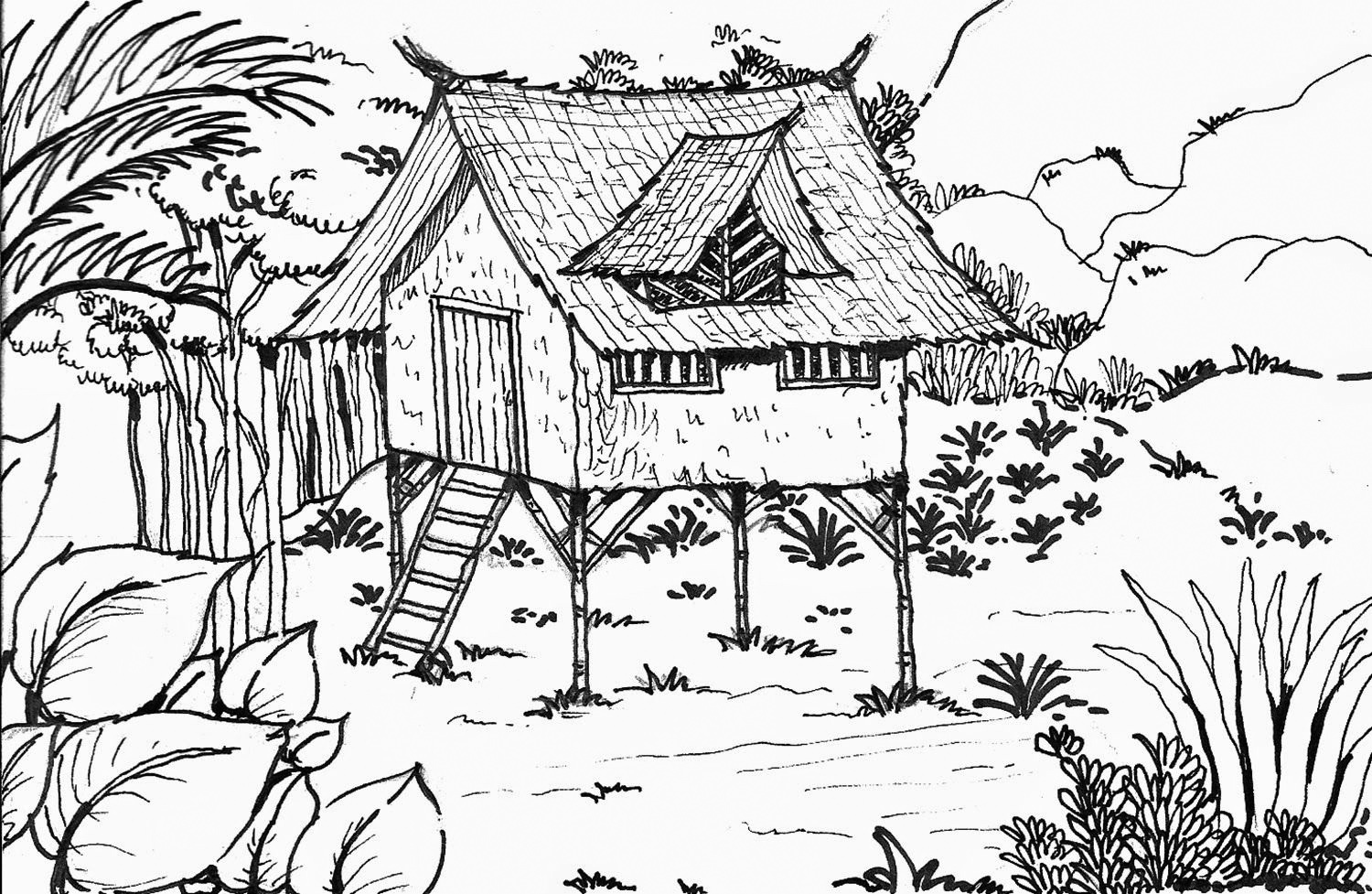 woods coloring pages