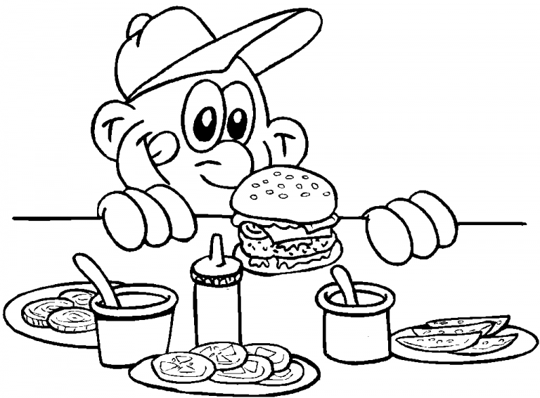 Hamburger Coloring Pages - Best Coloring Pages For Kids