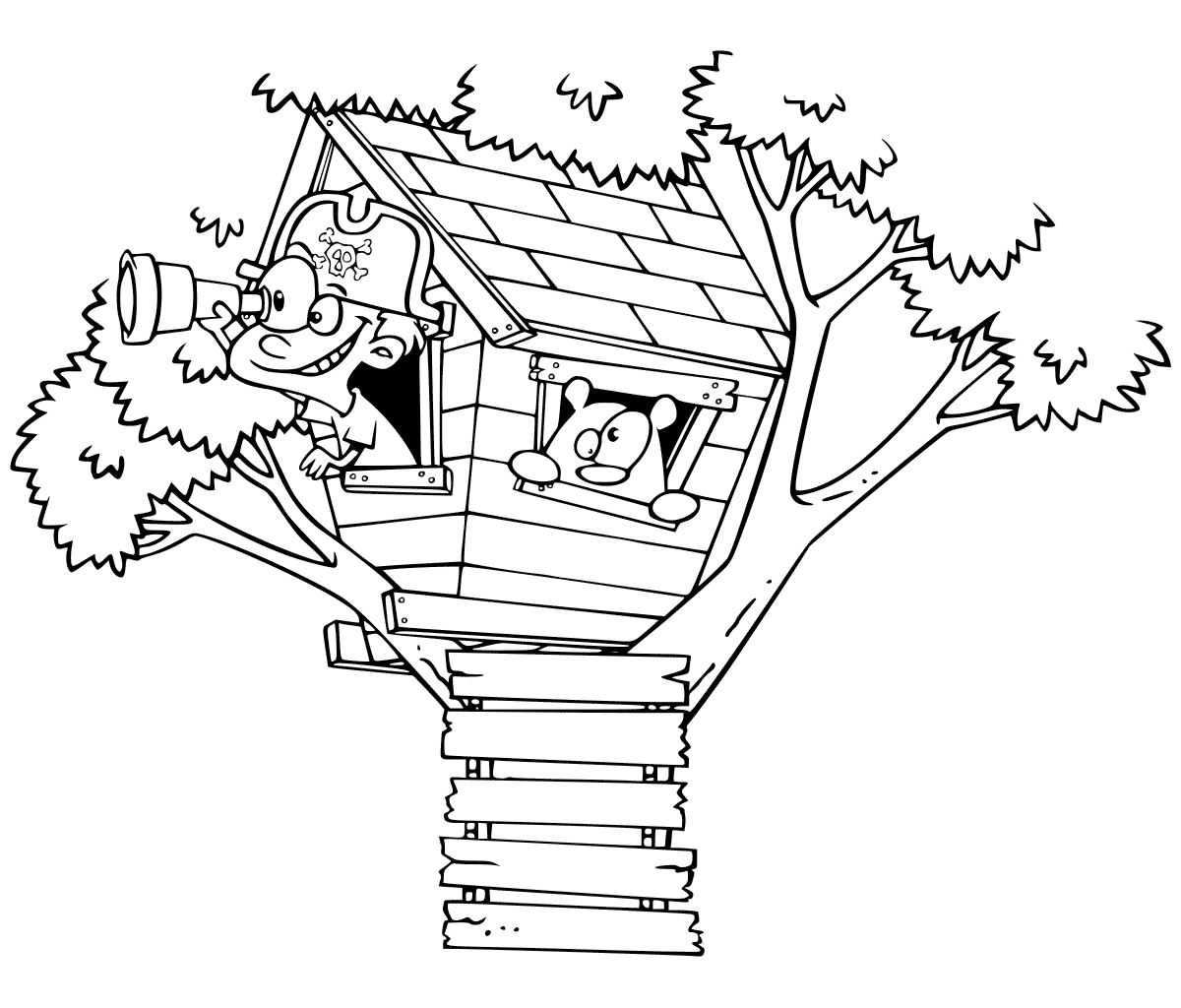 Treehouse Coloring Pages Best Coloring Pages For Kids