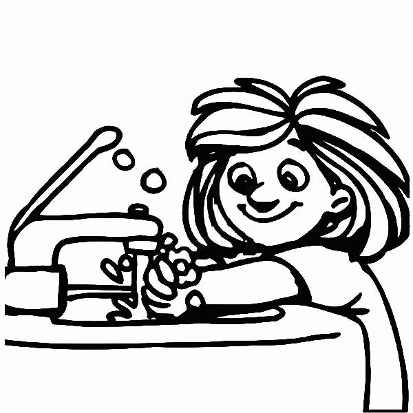 Download Washing Hands Coloring Pages Best Coloring Pages For Kids