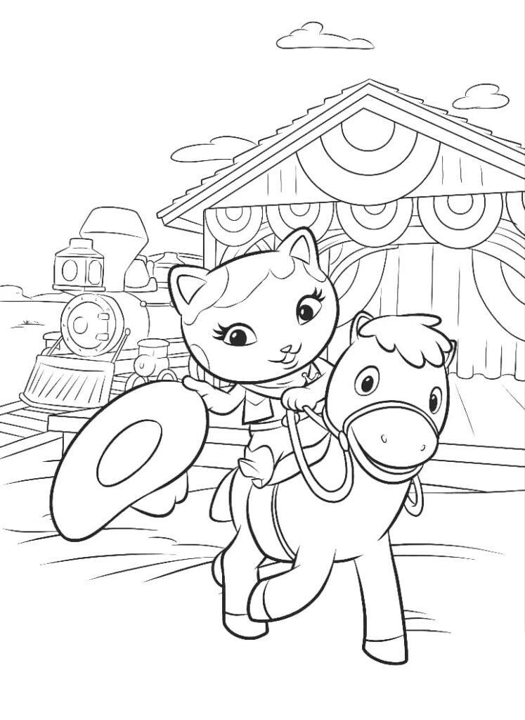 Callie And Sparky Coloring Page