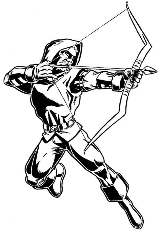 Green Arrow Printable Coloring Pages