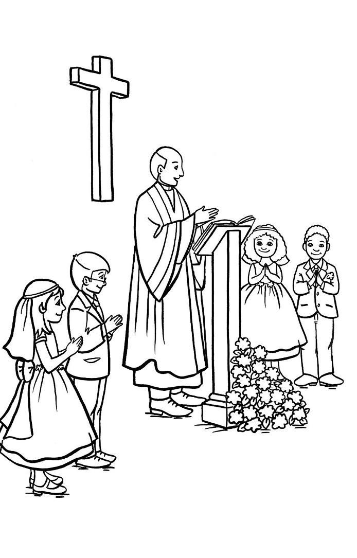 First Holy Communion Coloring Pages For Kids Coloring Pages