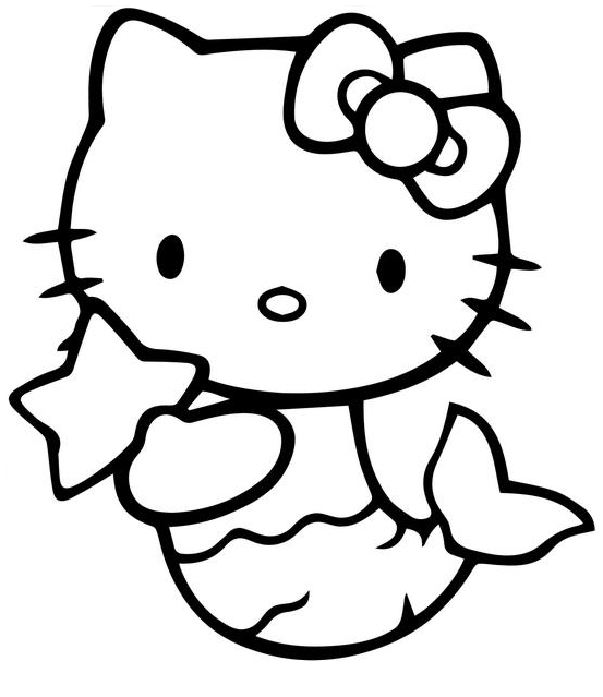 hello kitty mermaid coloring pages best coloring pages