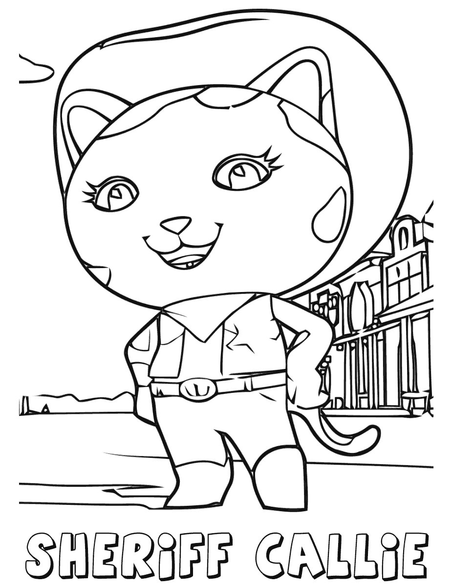 694 Animal Free Printable Sheriff Callie Coloring Pages for Kindergarten