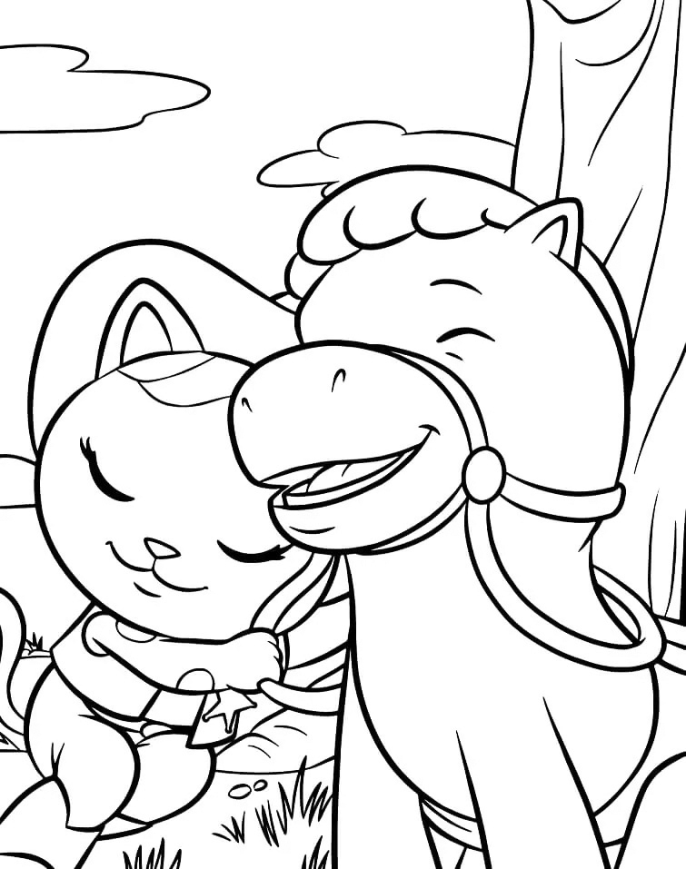 Sheriff Callie Loves Sparky Coloring Page