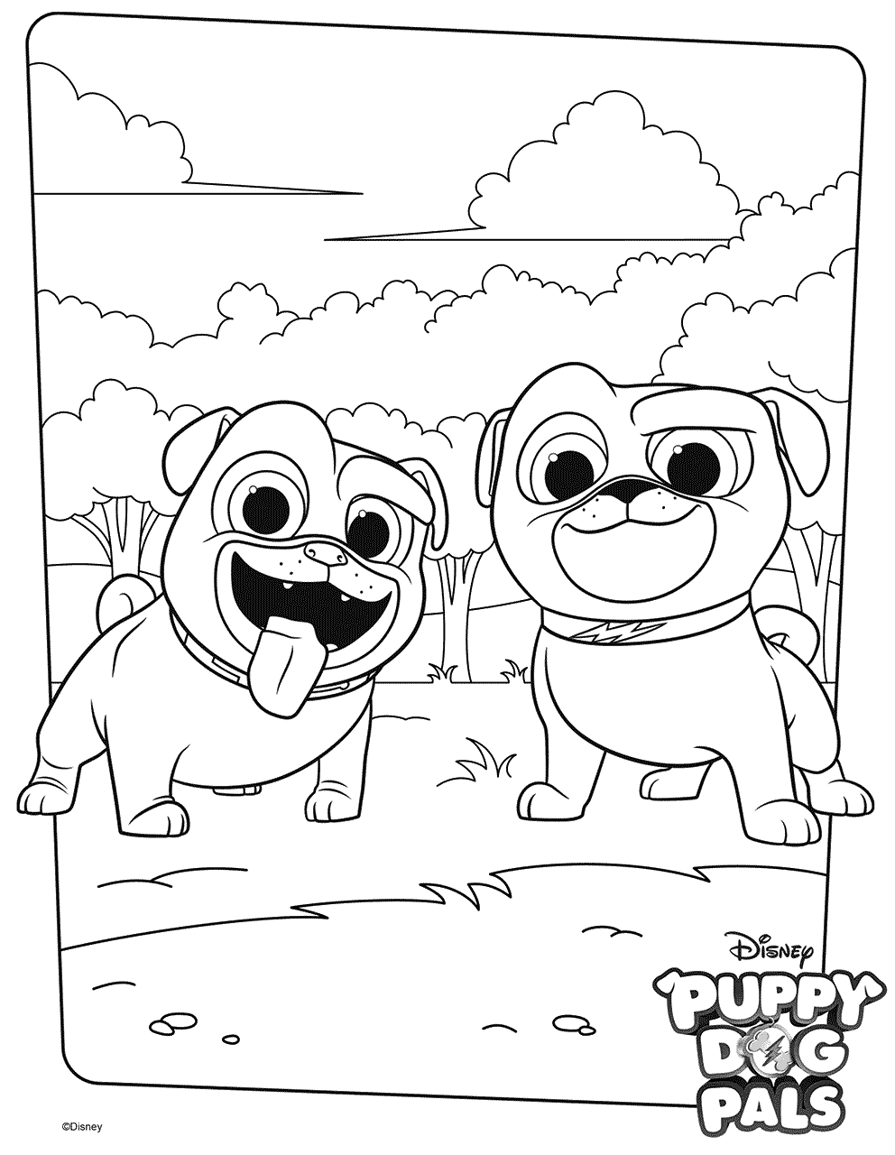 Puppy Dog Pals Bingo Coloring Pages Coloring Pages