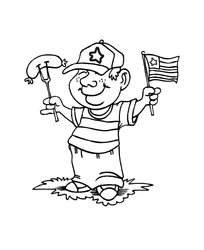 Celebrate Independence Day Coloring Page