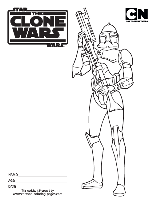 Star Wars Clone Trooper Coloring Pages