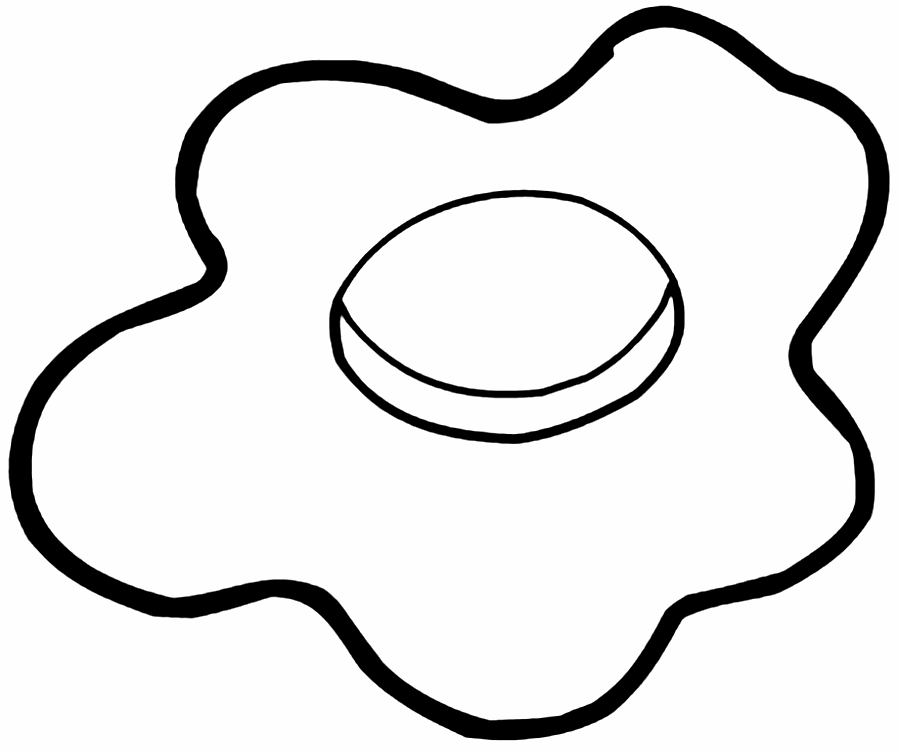 28+ Fried Egg Coloring Page PNG