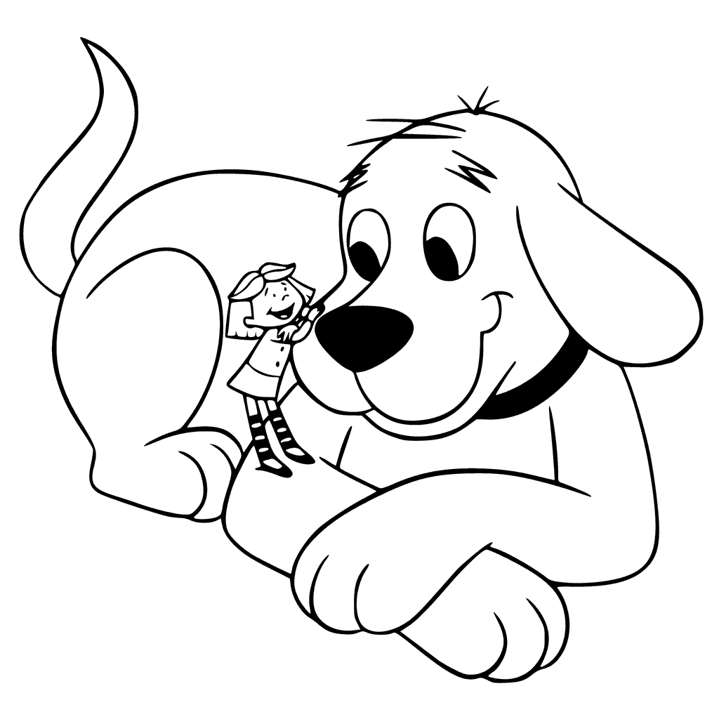 Clifford Library Coloring Page