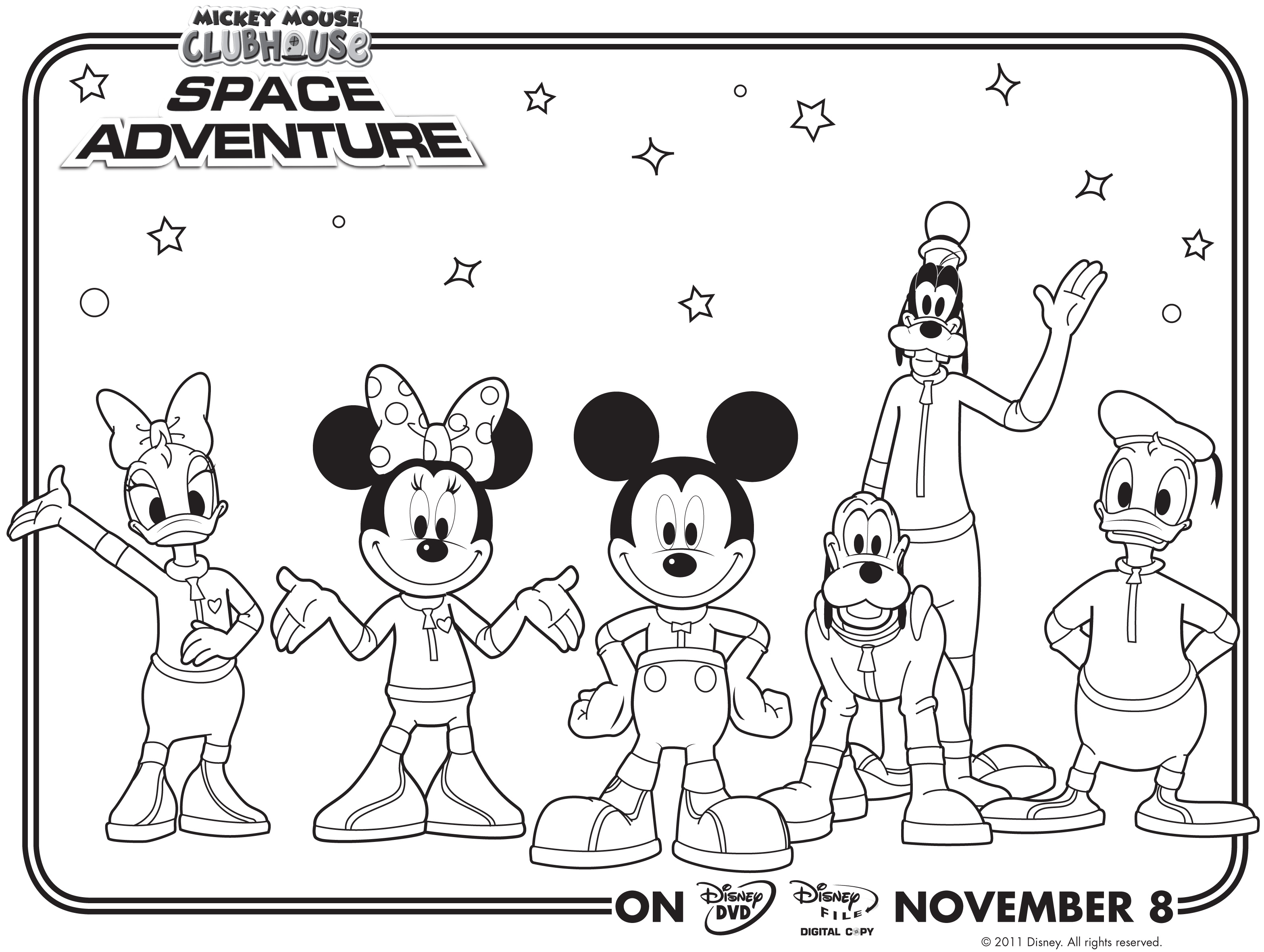 club house coloring pages