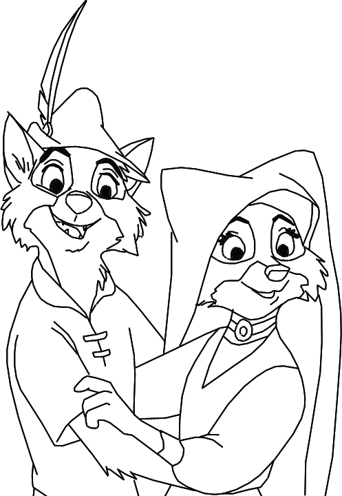 Robin Hood And Marian Coloring Pages