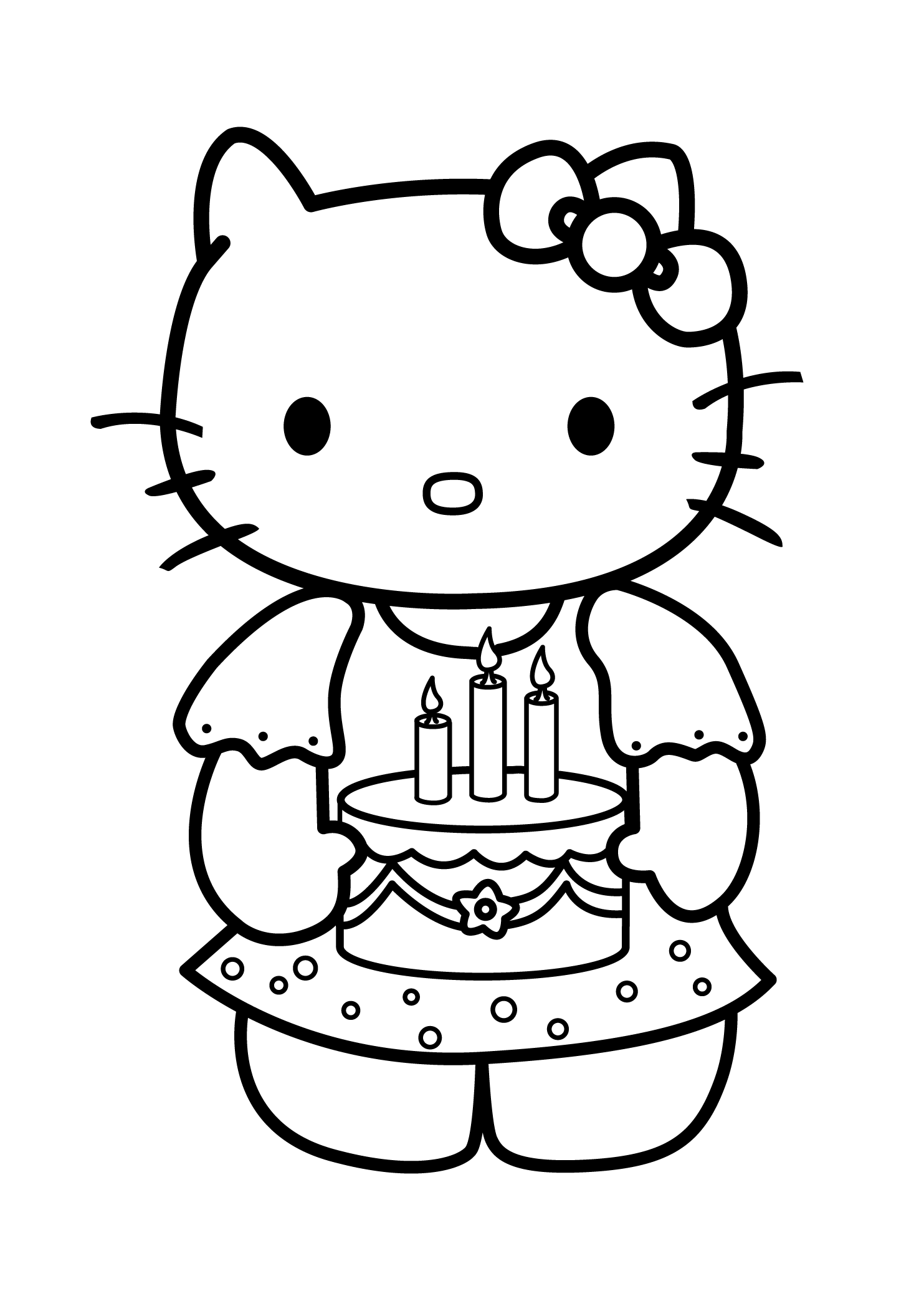 hello kitty birthday coloring pages best coloring pages