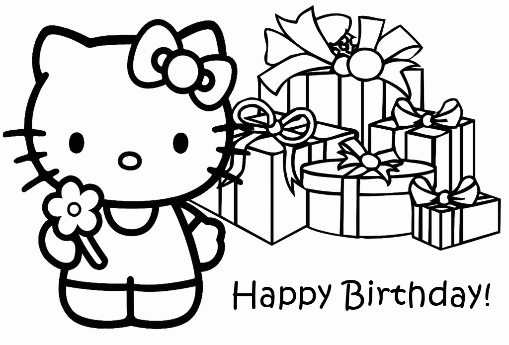 Hello Kitty Birthday Coloring Pages Best Coloring Pages For Kids
