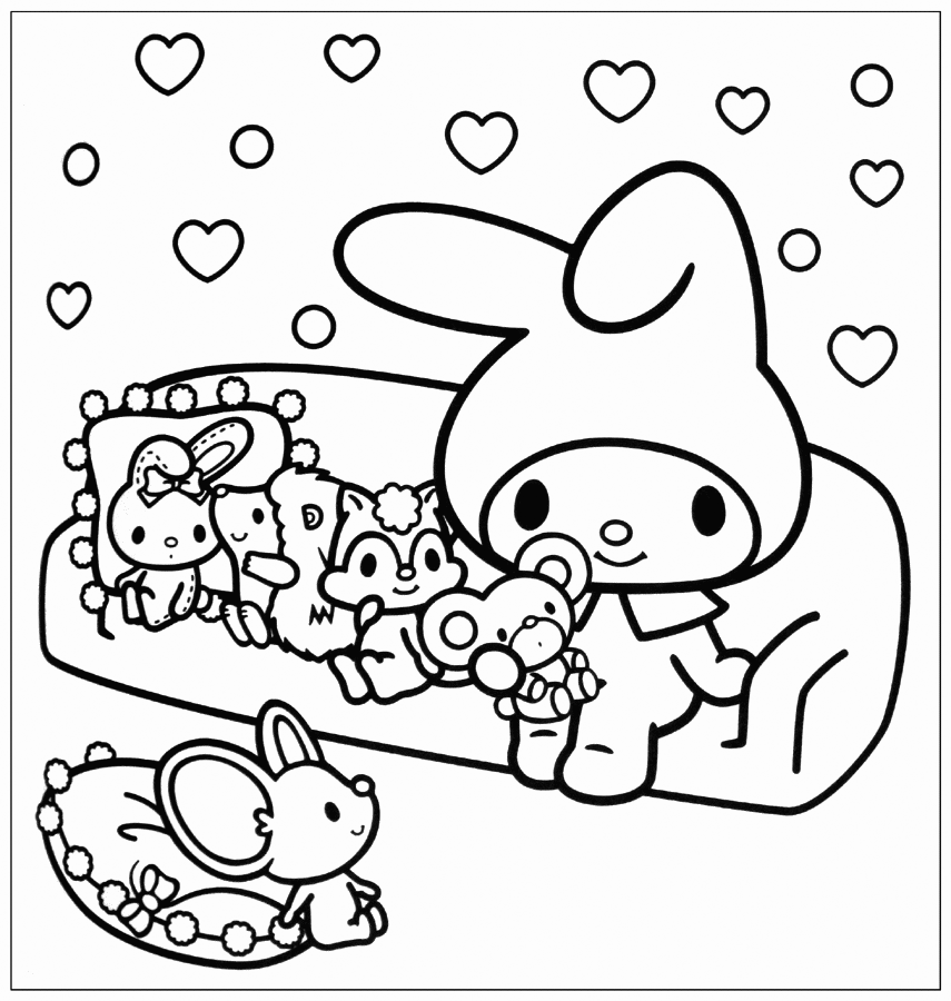 Free Sanrio My Melody Coloring page  Hello kitty colouring pages, Coloring  book art, Coloring books