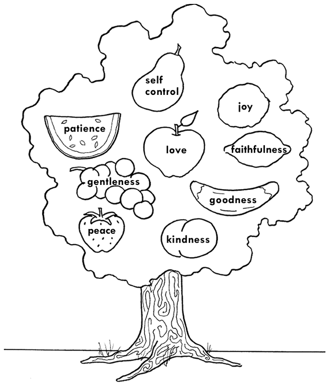 fruit of the spirit tree coloring page