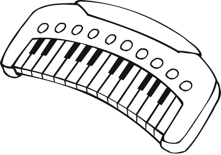 Free Piano Keys Coloring Pages