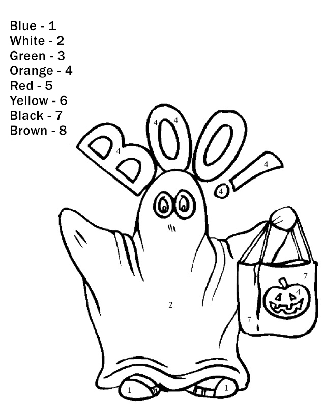 Printable Halloween Color By Number