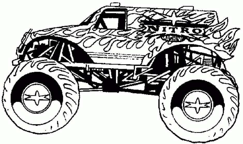 Monster Energy Monster Truck coloring page