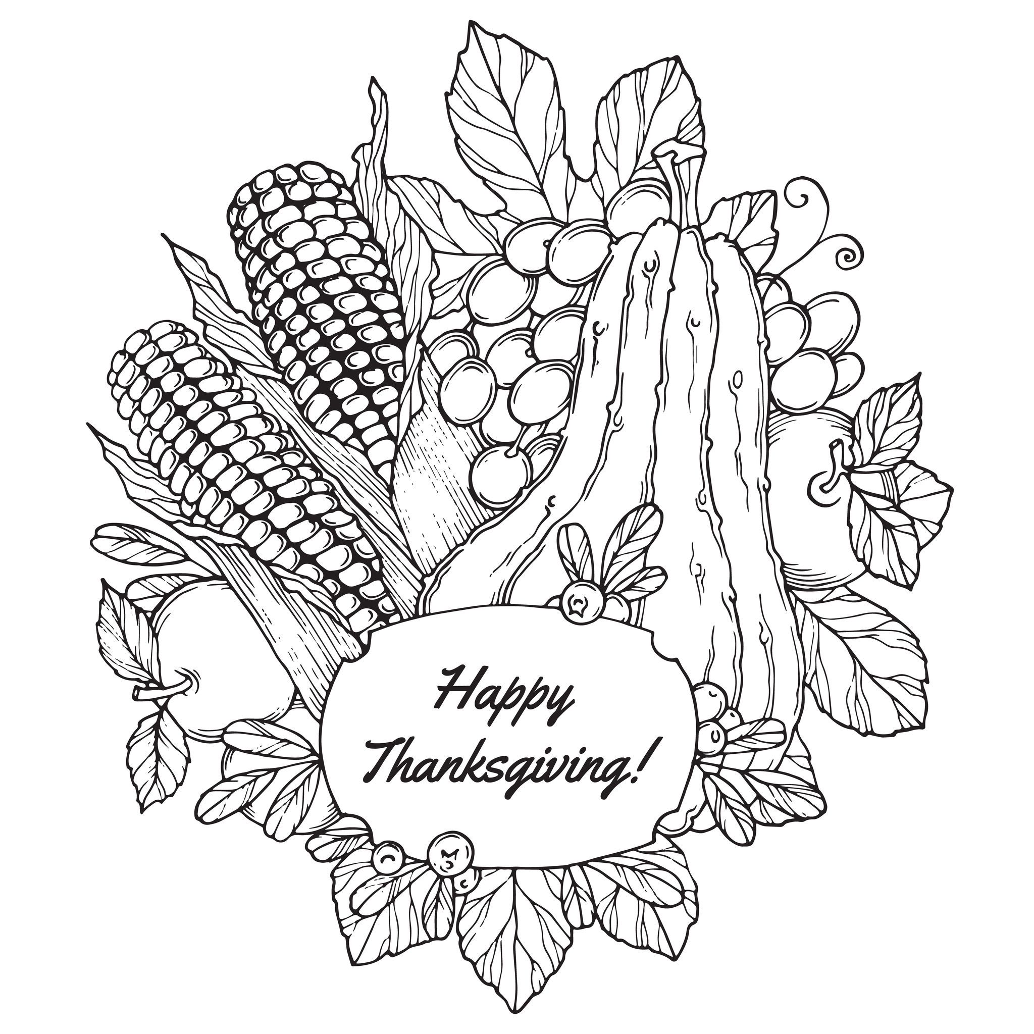214 Cartoon Free Thanksgiving Coloring Pages For Kids for Adult
