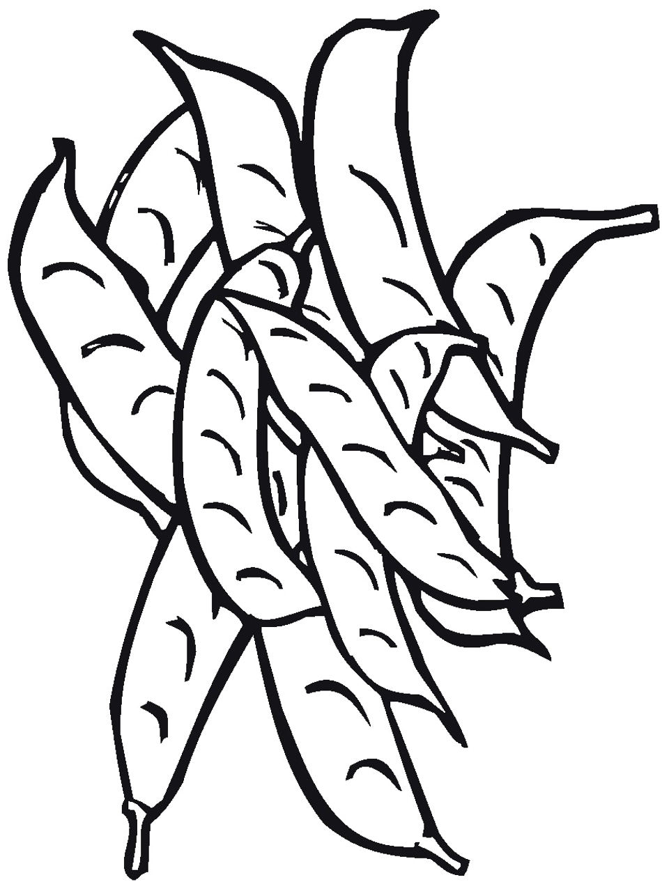 Green Bean Coloring Page