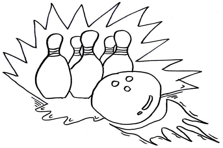 bowling coloring page