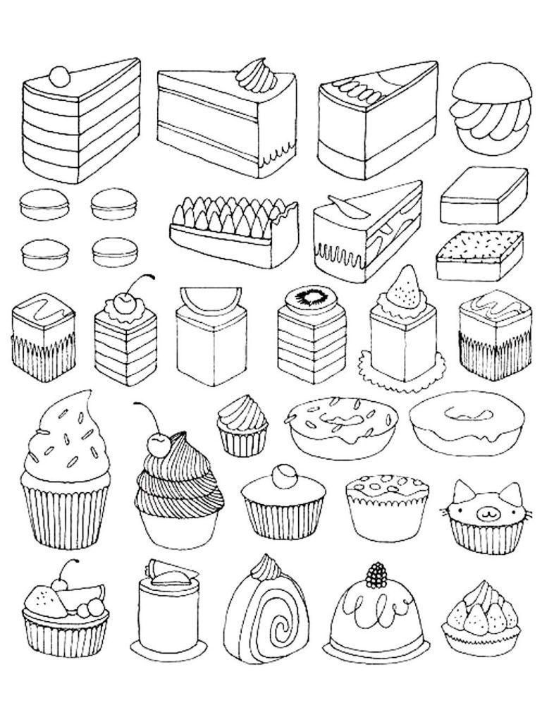 Wedding cake coloring page for kids Royalty Free Vector