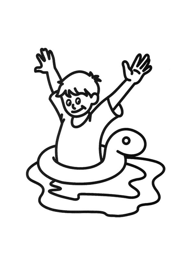 swimming pool coloring page