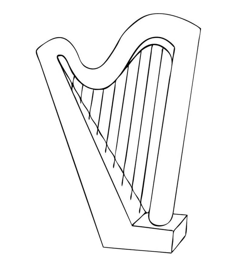 Harp Coloring Pages - Best Coloring Pages For Kids