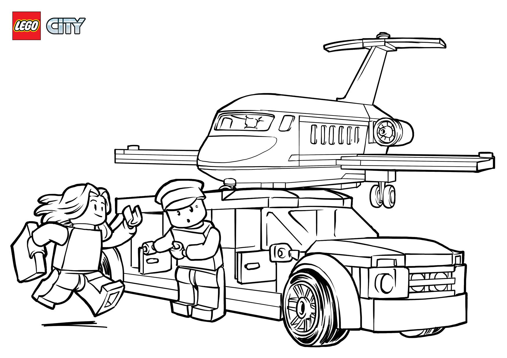 Lego Limo At Airport Coloring Page