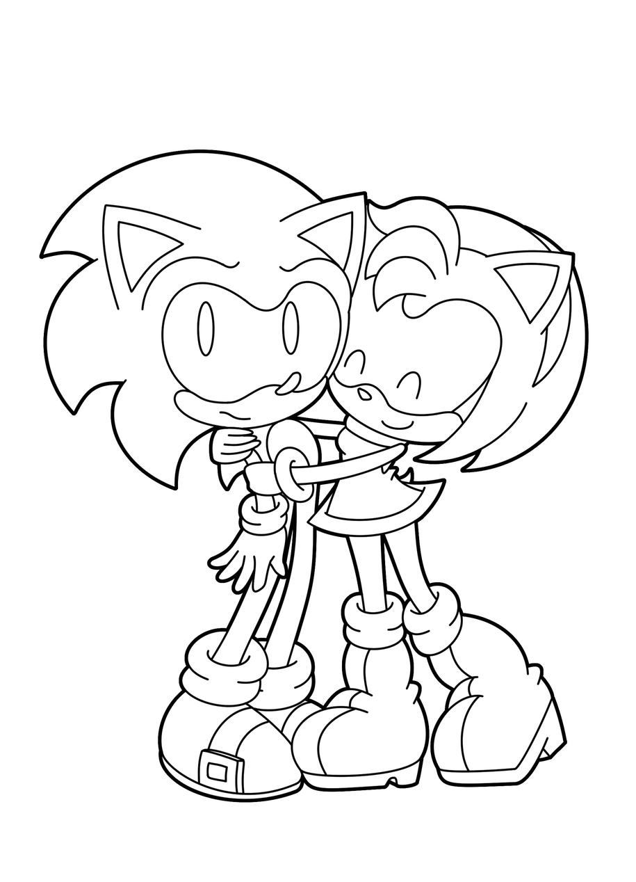 Free Printable Sonic Amy Rose Pdf Coloring Page