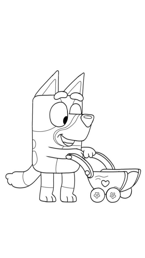 Blueys Stroller Coloring Page