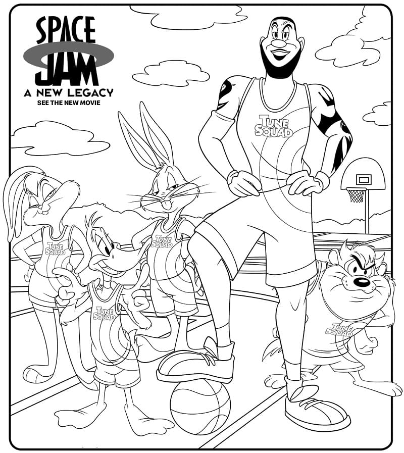 Space Jam Coloring Page