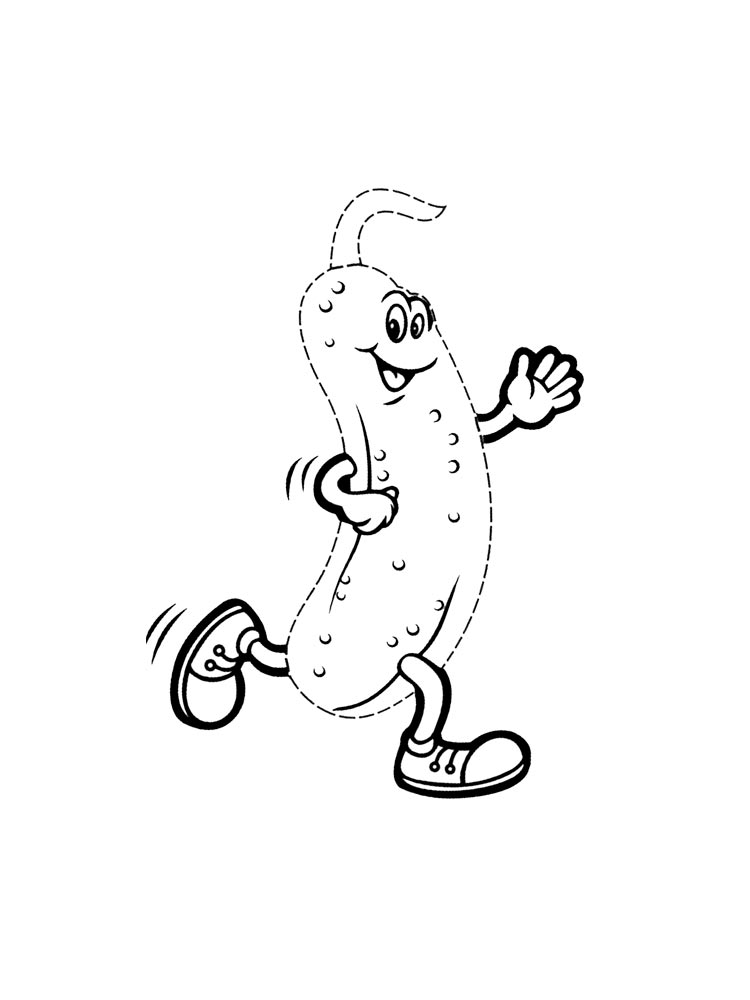 Pickle Character Coloring Page