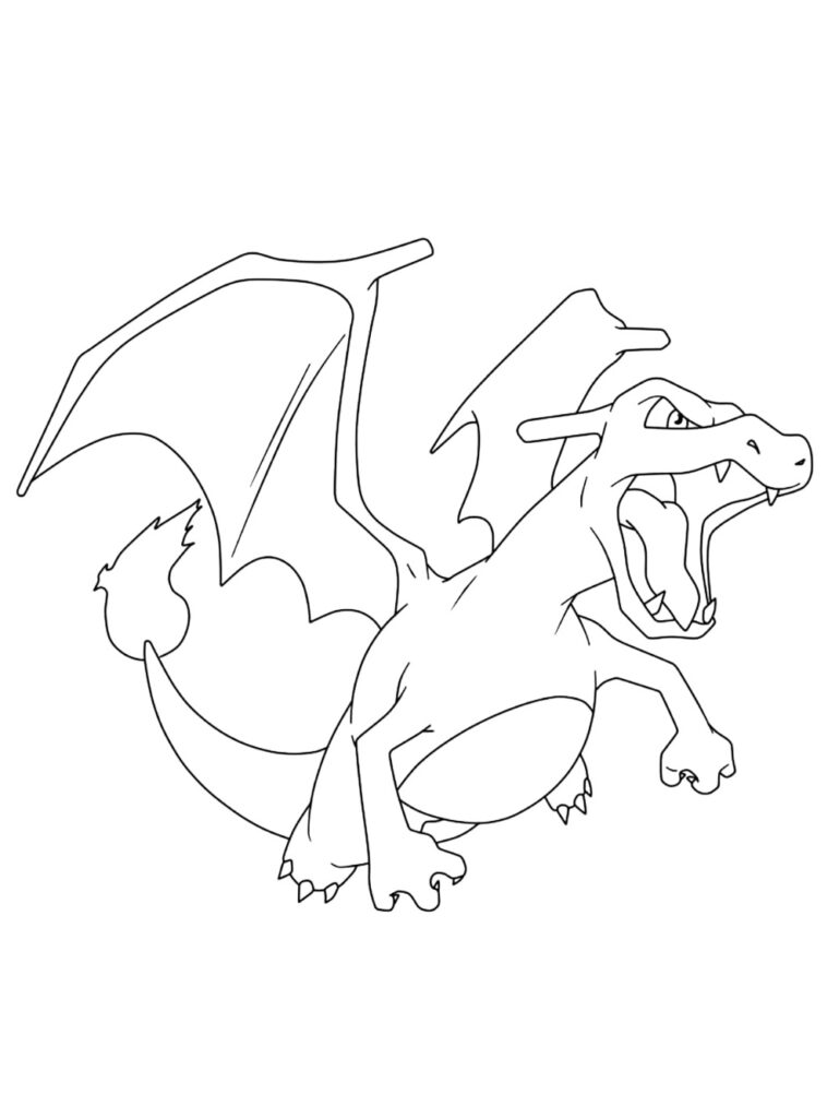 Charizard Flies Coloring Page