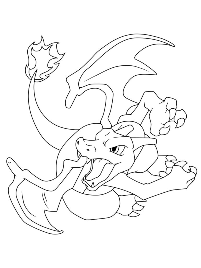 Charizard Roars Coloring Page