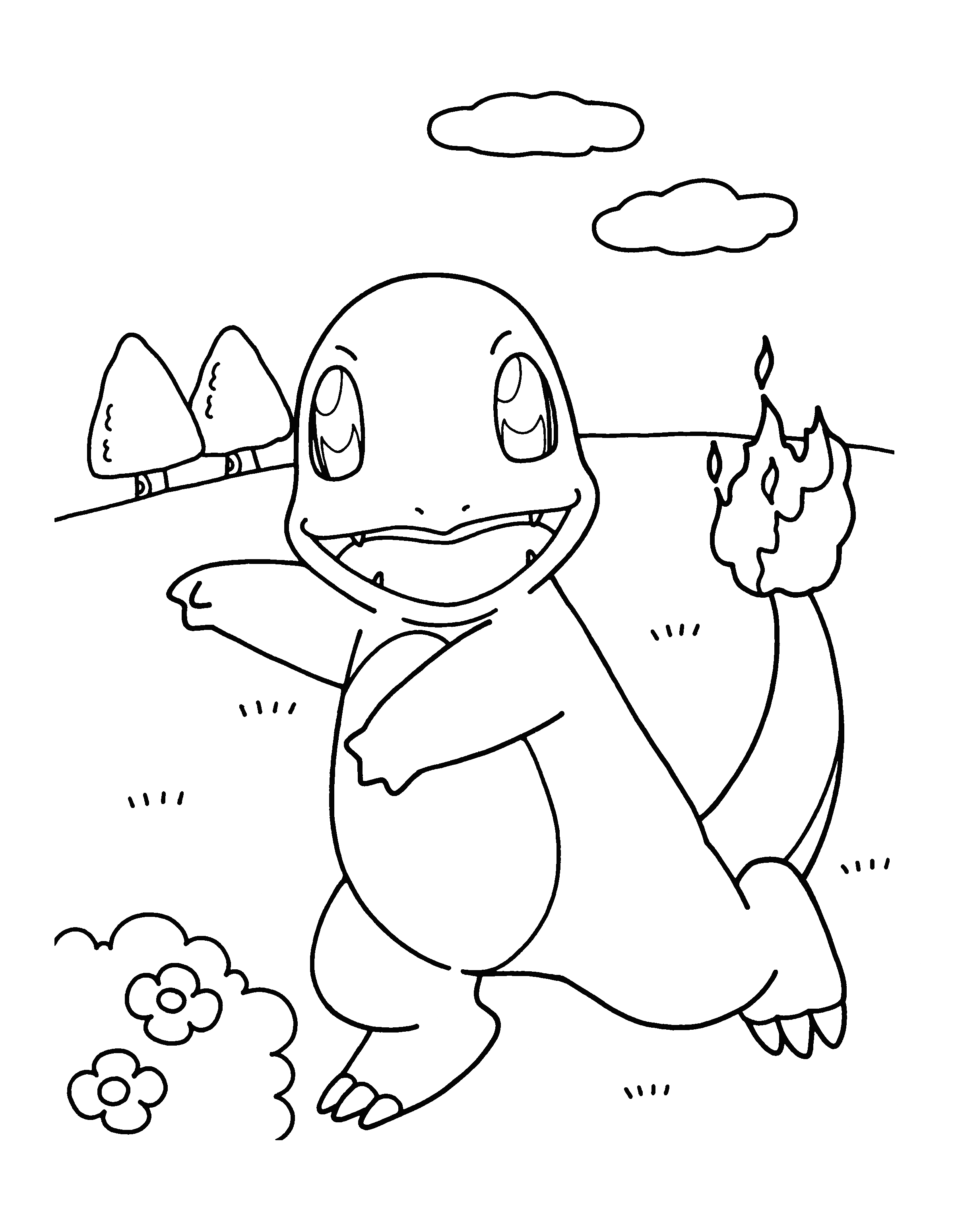 Charmander Pokemon coloring page