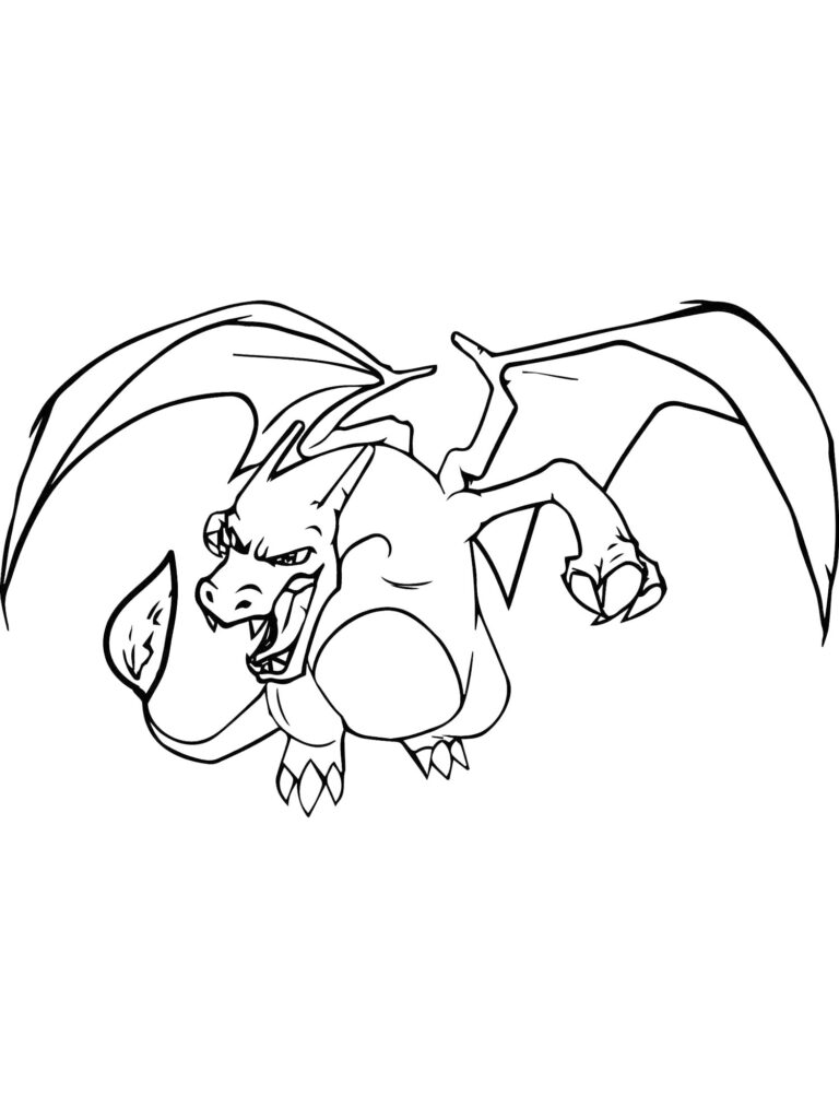 Flying Charizard Coloring Page