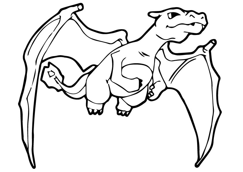 🖍️ Pokémon Charizard - Printable Coloring Page for Free 