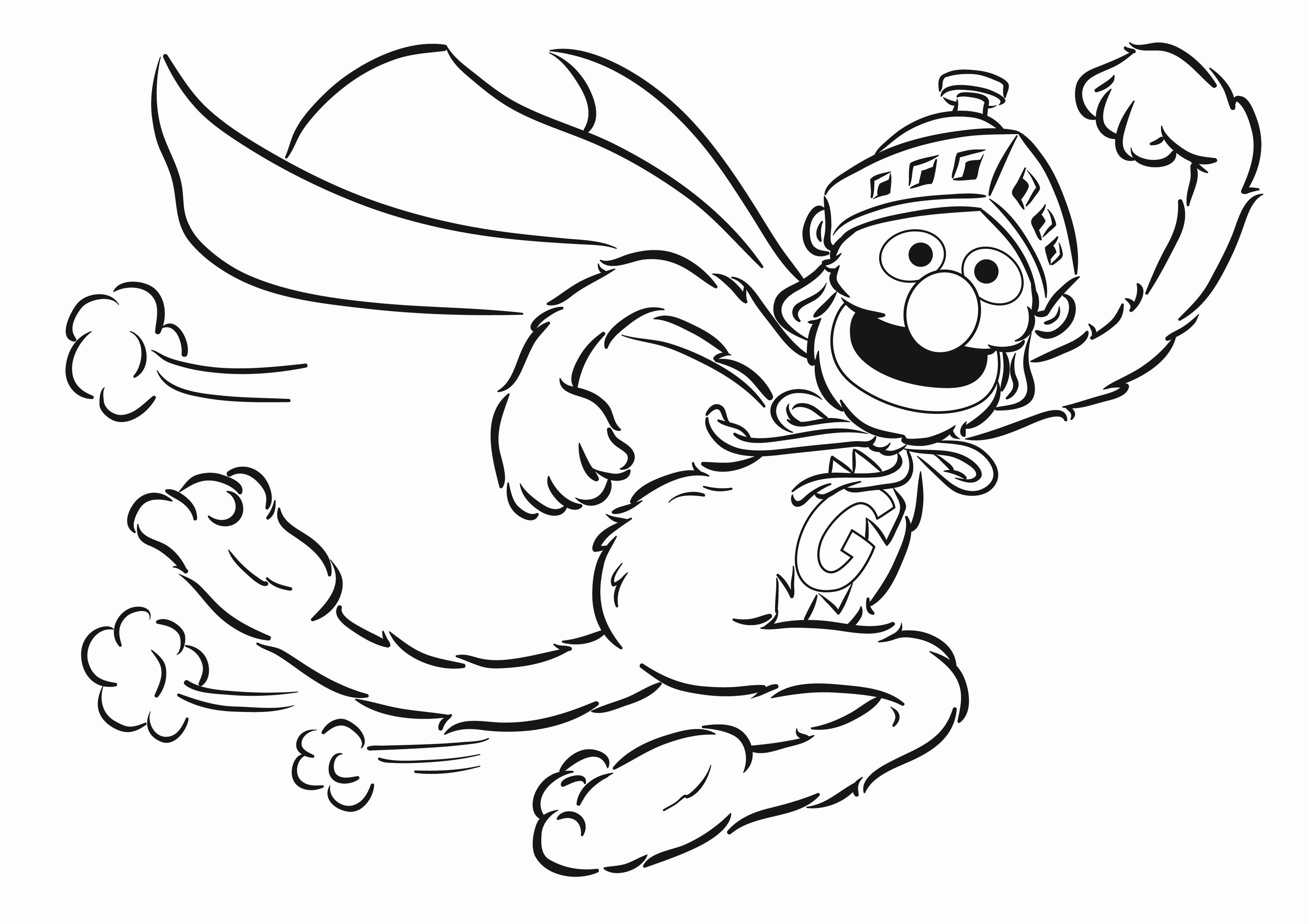 Super Grover Coloring Page