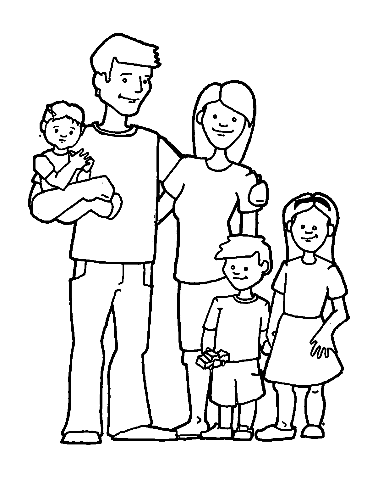 big family coloring pages
