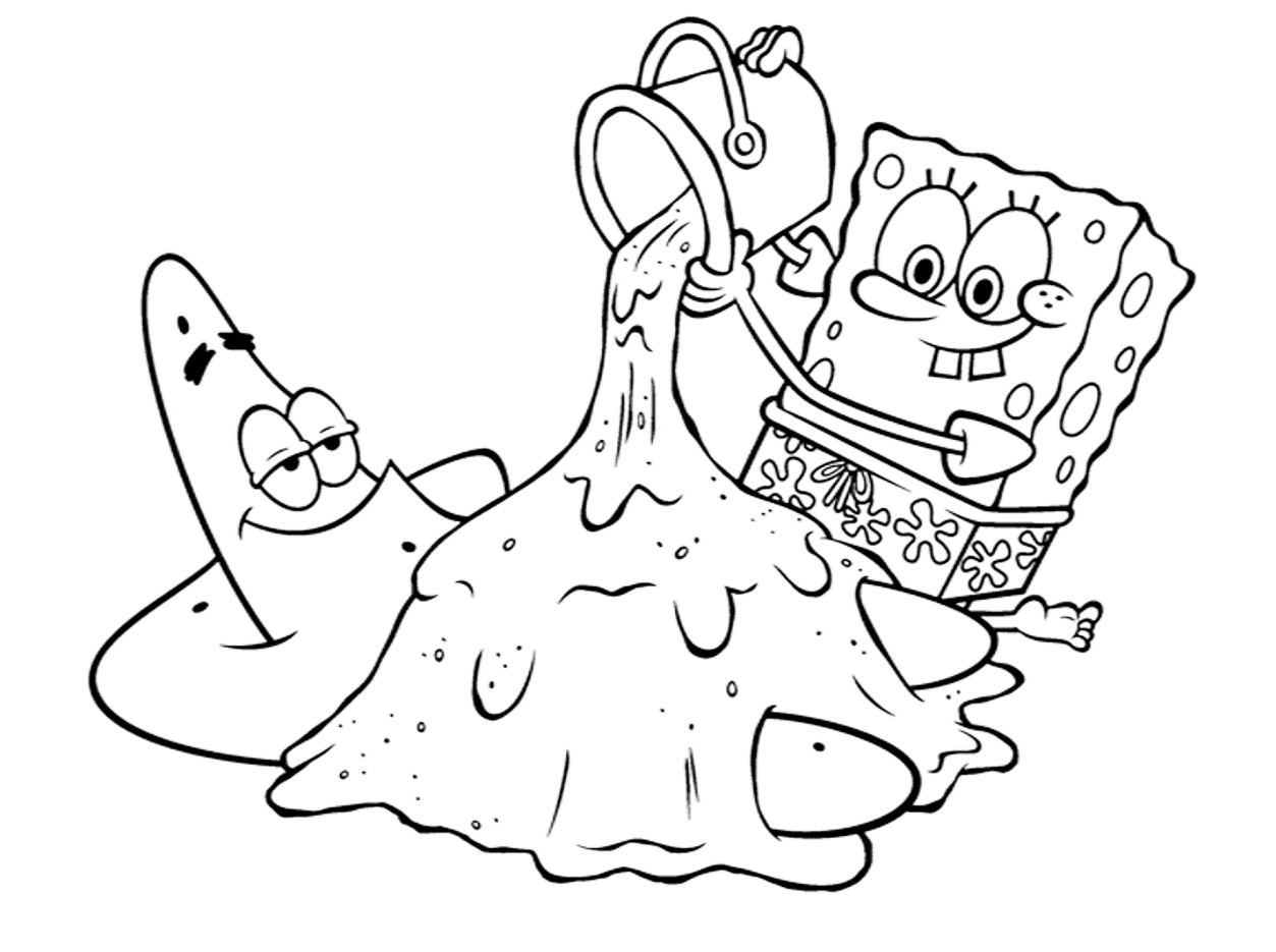 spongebob and patrick best friends coloring pages
